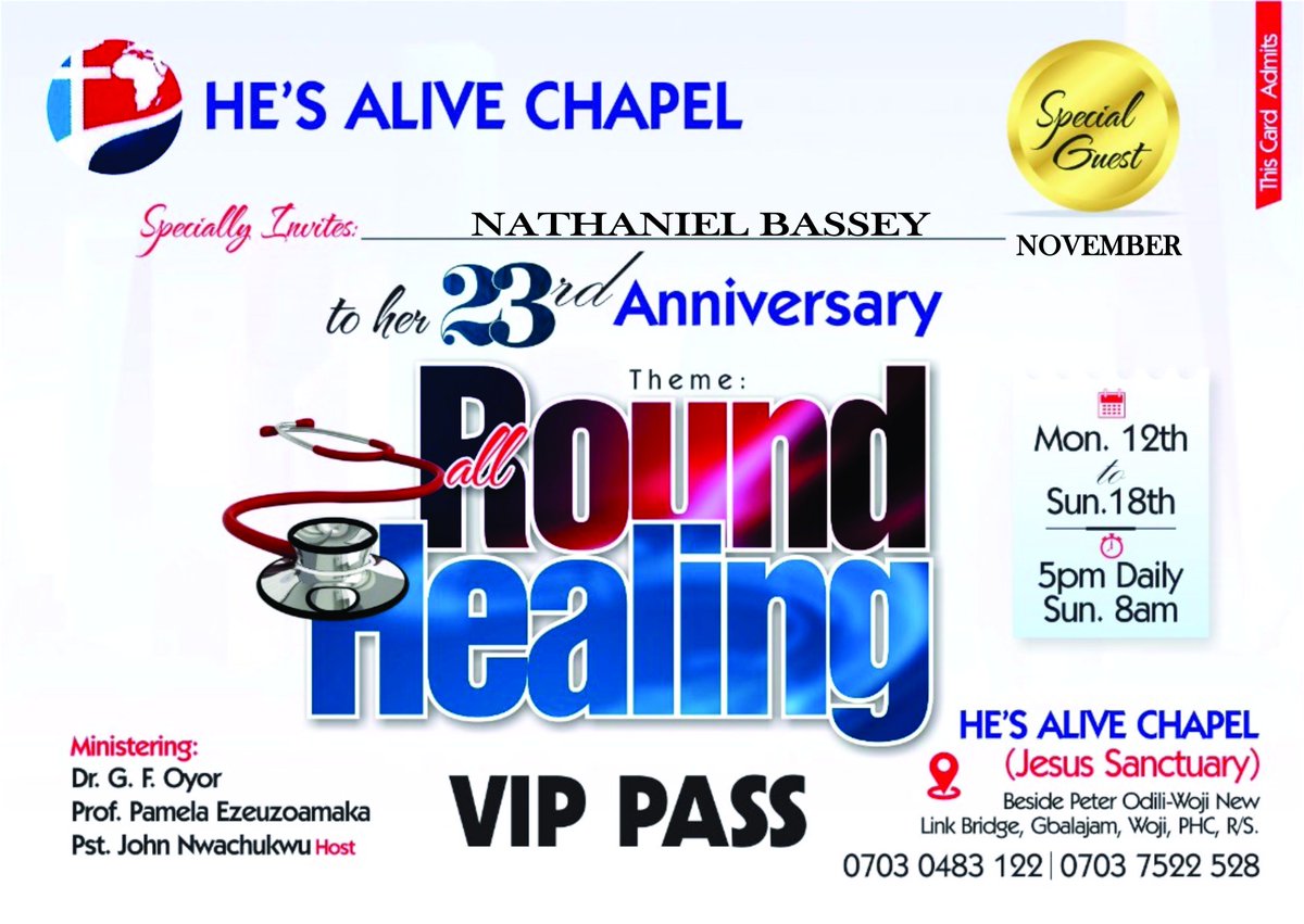 hesalivechapel's tweet photo. @nathanielblow SPECIALLY INVITE YOU SIR! https://t.co/0VxLpvg0sk
