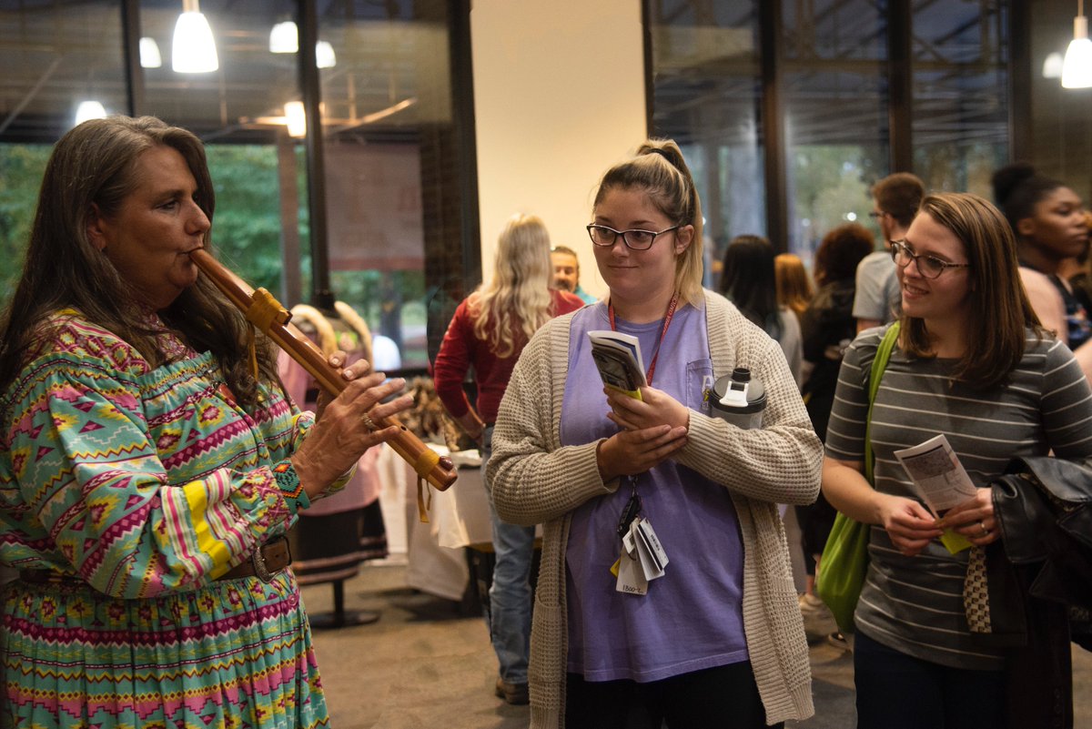 .<a href="/USCADIVERSITY/">USCA Diversity</a> celebrated Native American Heritage Month with a kick-off event on the Student Activities Center patio. Representatives from the Pee Dee Indian Tribe, PAIA Lower Eastern Cherokee and Wyandotte Nations answered questions, told stories and interacted with attendees.