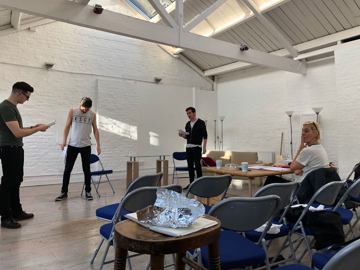 thatlottheatre's tweet photo. Last day of rehearsal before weβre off-book! Big things are happening for the gang #staytuned #fisharejumping #mojo https://t.co/m3wBw9Ichs