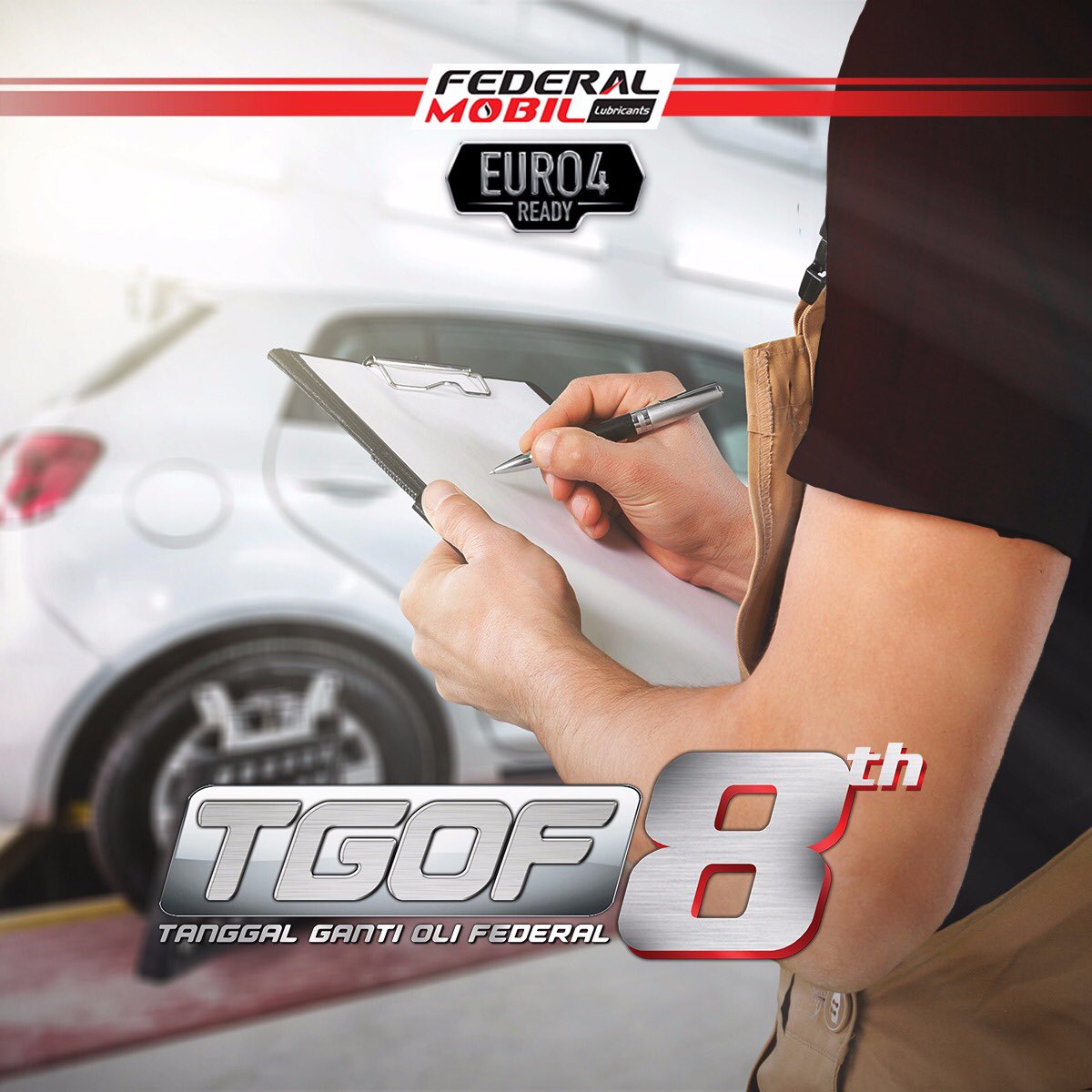 #TGOF datang lagi! Mobil lo udah waktunya ganti oli? Pas banget ada promo #TanggalGantiOliFederal di tanggal 8-18 November 2018. Ayo segera meluncur ke bengkel rekanan #FederalMobilLubricants dan dapatkan promo menarik #TGOF.

#ChangeOnThe8th
#FederalMobilEuro4Ready
