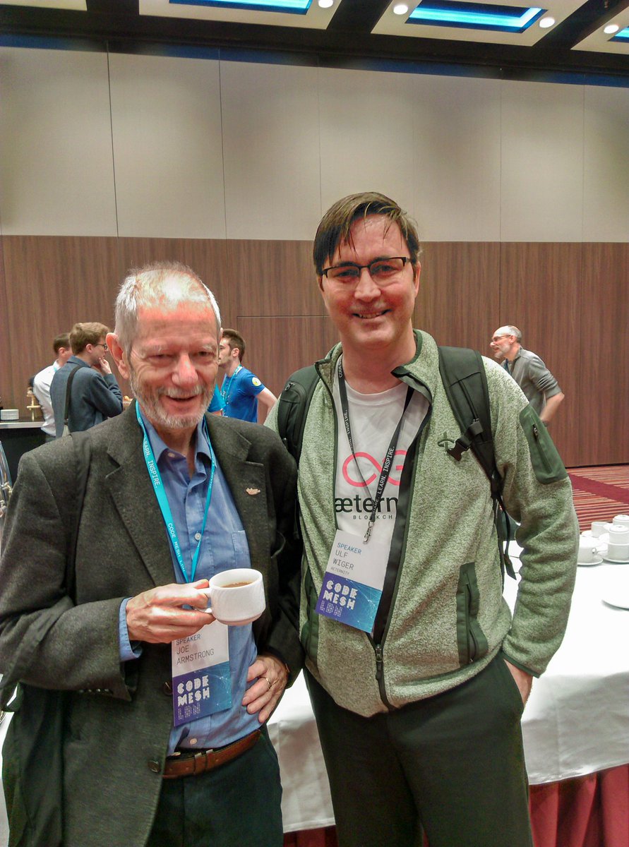 CodeSyncGlobal's tweet image. Breakfast at #CodeMesh is like spot the legend!