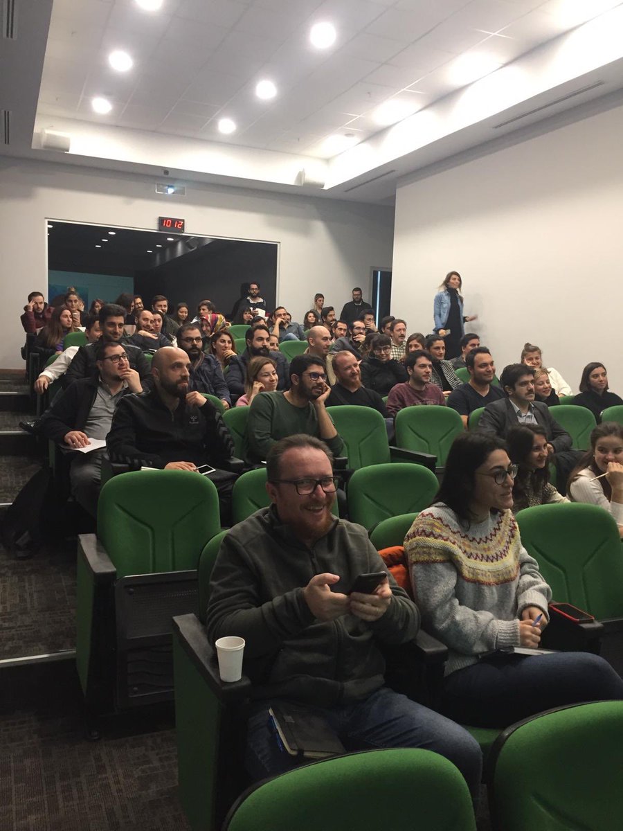 UXPAIstanbul's tweet photo. Dünya Kullanılabilirlik Günü çerçevesinde düzenlediğimiz ‘Design for Good’ temalı etkinliğimiz Besim Kosova’nın konuşmasıyla başladı, Esin Durmaz ve Yasemin Artut’un konuşmalarıyla devam etti. https://t.co/BeiETlGywd