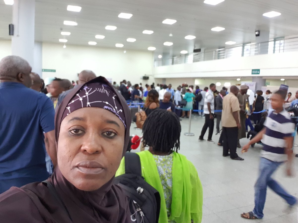 AishaYesufu's tweet photo. There is a huge queue at Air peace counter and this gentleman walks up to me and offers to get a short cut for me. No thank you! I said to him. 
That short cut would cost me moral justification to speak against injustice. It starts with little things that don't matter
I WILL WAIT https://t.co/mJxvjDEONx