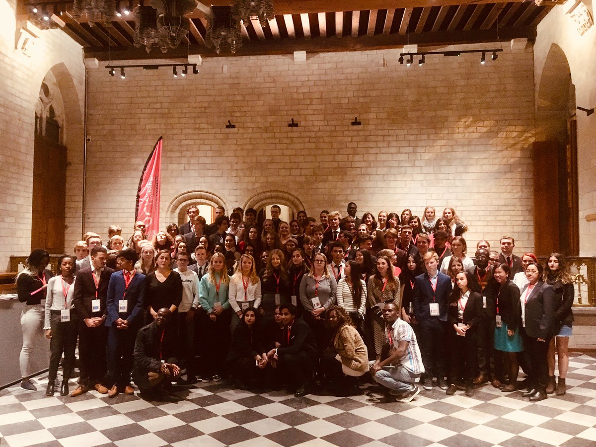 LineKuppens's tweet photo. After the opening statements yesterday evening at the city hall of #Leuven, today I am chairing debates on public access to unbiased information with students from Belgium, the Netherlands &amp; Estonia #SDG16 #MUNESCO @unescovl https://t.co/jCdCSJYGkD
