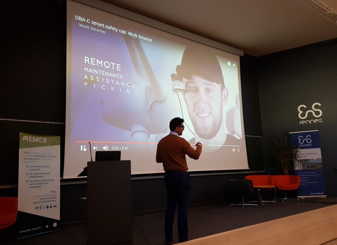 #JTEMC2 #OpérateurDuFutur en #Bretagne :  <a href="/Optinvent/">Optinvent</a> présente ses dispositifs de #RéalitéAugmentée #madeinbretagne pour guider l'#opérateur à mieux percevoir et appréhender son environnement lors de opérations de maintenance ! #compétitivité #aidealoperateur @IndustrieFutur