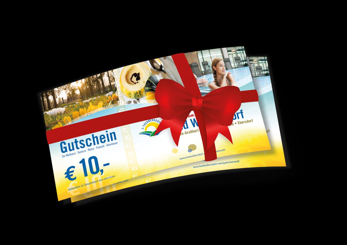 Das #perfekte #Geschenk für #Weihnachten! Ab 24.11. - 24.12.2018 gibt es wieder unsere beliebte #Weihnachtsaktion für die #Gutscheinwelt der #2Thermenregion #BadWaltersdorf. #INFO unter: 
badwaltersdorf.com/de/thermenguts…