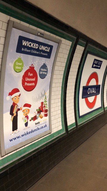 Feefo_Official's tweet photo. Fab to see @WickedUncle's Christmas ads all over the London Underground, featuring their fabulous Feefo rating! #FindingFeefo https://t.co/4x7vtVgl8u