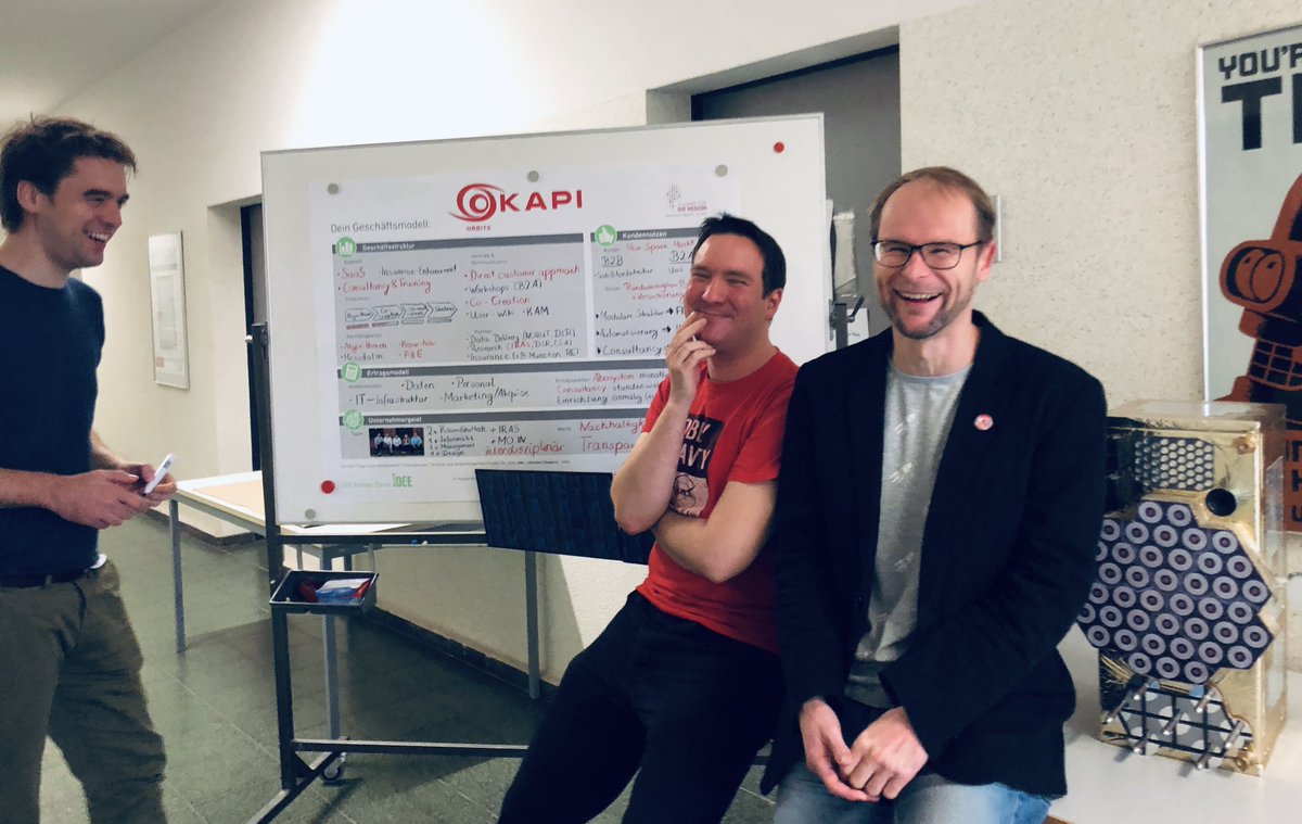 OKAPI:Orbits (@okapiorbits) on Twitter photo Last preparations for the final pitch at Geschäftsideen-Wettbewerb "Idee"  . We are thrilled to be one of the last ten teams! Last preparations for the final pitch at Geschäftsideen-Wettbewerb "Idee"  . We are thrilled to be one of the last ten teams!