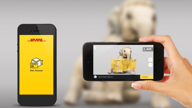 DeutschePostDHL's tweet image. Gold beim German Design Award 2019: Die #Packset App von @DHLPaket überzeugt die Jury durch die einfache und intuitive Bedienung.  Die #App zeigt Kunden mithilfe von Augmented Reality Technologie die richtige Packset-Größe an.  bit.ly/2SU4b0Y