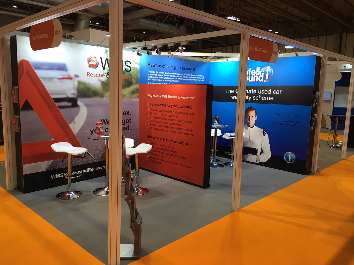 OptevenUK's tweet photo. All systems go for #AMLive @ NEC, Birmingham. Come and talk to the WMS Group at Stand D48 about all your warranty needs #wmsgroup #wmsrescue #winningwarranties https://t.co/FBS4xhTZZ8