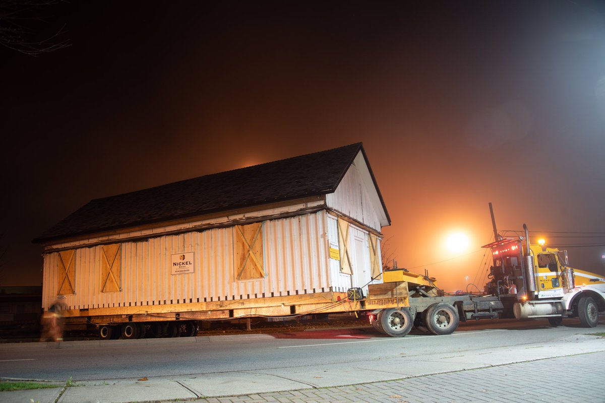 cdnsue's tweet photo. The #1881townhall -oldest original municipal hall in BC- has moved to its new home at the #museumofsurrey! @CloverdaleNews @HeritageSurrey @CloverdaleBC1 https://t.co/zLsXfOIReZ