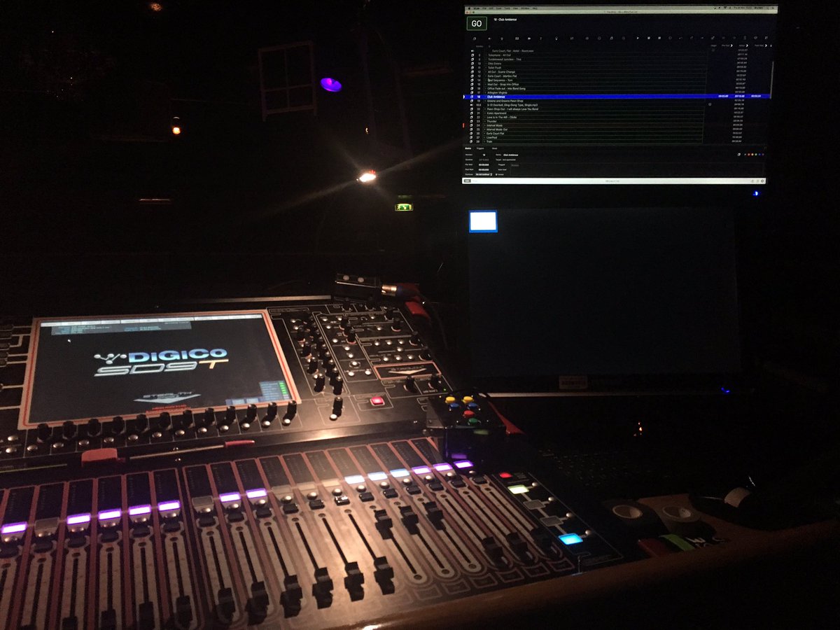 rgoldberg_sound's tweet photo. Its tech week for @Thestrip2018 which I’m opping! #Qlab #Figure53 #Digico #SD9T #TheStrip #PhyllisNagy https://t.co/CiLtpBs96X