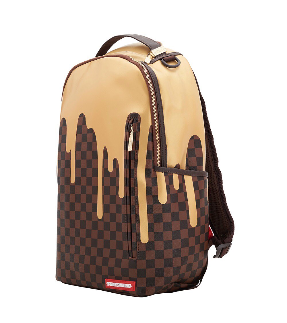 gold checkered drips