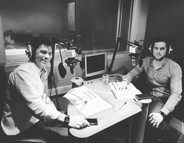 @marcusbeanchef and @rolfejoe in the recording studio this morning for #britishorganiccarrots Catch them on Siren FM,  @radionewshub BBC Norfolk, BBC Radio Shropshire, @sfmradio Spark FM, @wcrfm and @talkradiouk ift.tt/2OwGmsL