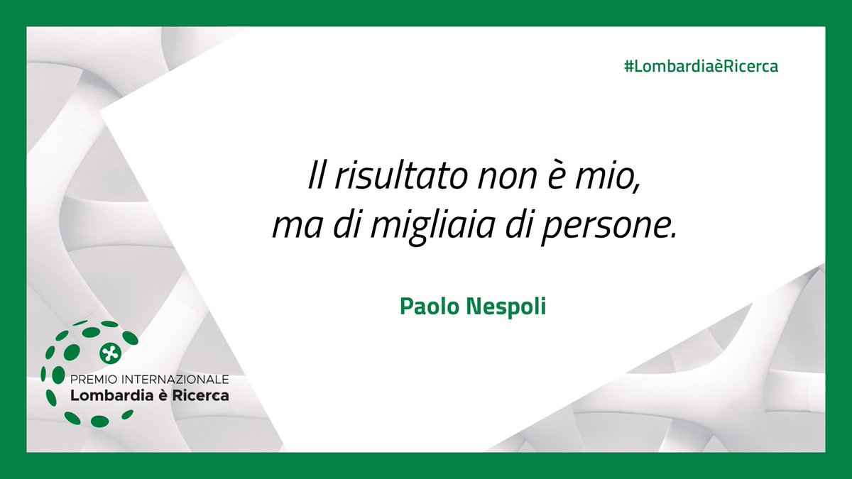 Premio #LombardiaèRicerca: <a href="/astro_paolo/">Paolo Nespoli</a> sull'esplorazione spaziale - "siamo lì per #cercare e io sono solo una piccola rotella". Tutto si realizza grazie al lavoro di #collaborazione. 
<a href="/RegLombardia/">Regione Lombardia</a> <a href="/Fondaz_Veronesi/">Fondazione Veronesi</a> #ricerca #innovazione #aerospazio