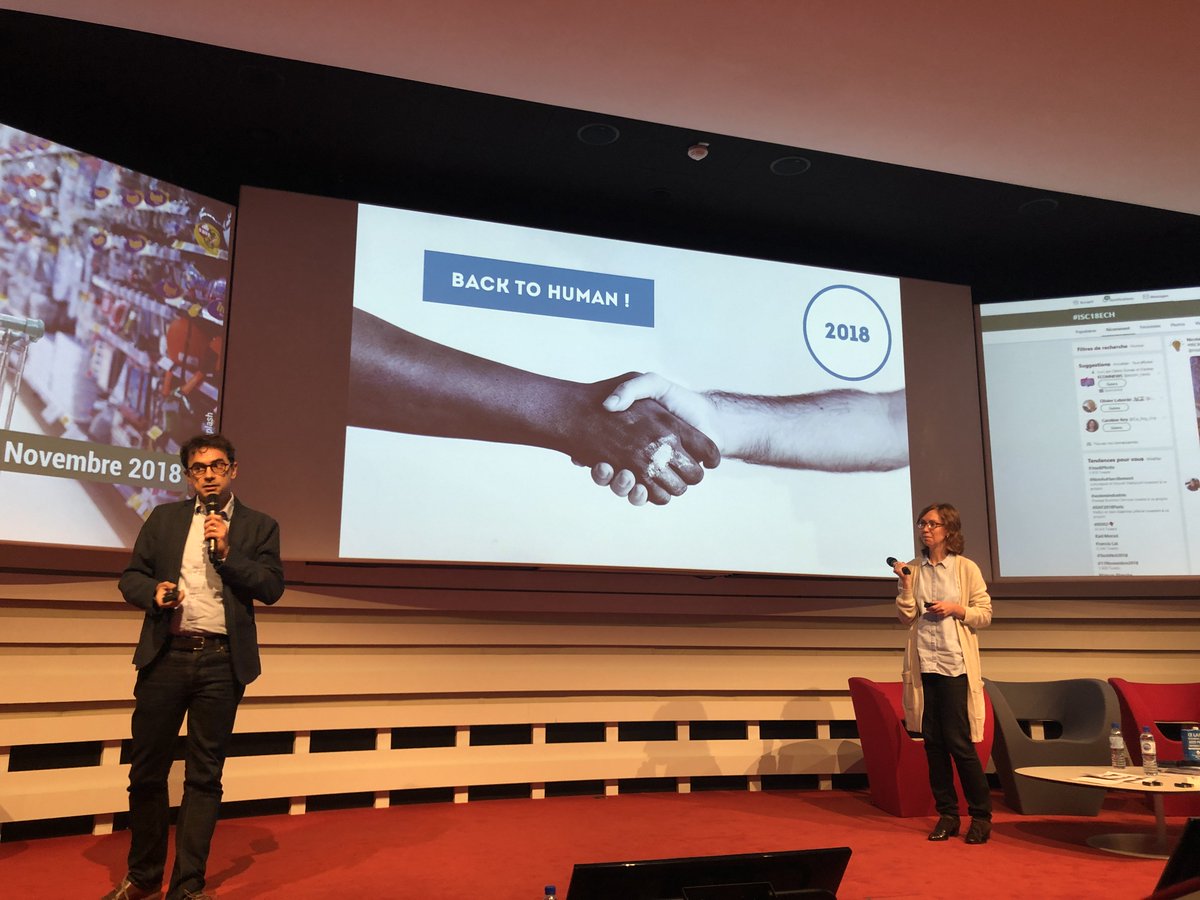 EnjoyDigitAll's tweet photo. #ISC18ECH 💡 @AllezVistA &amp; @MatthieuJolly1 de l'@Echangeur en 2017 la tendance était au #bot, #chatbot, #automatisation... en 2018 back to human, miser sur l'interaction et la relation client #CX #retail #innovation https://t.co/H17DuenpRl