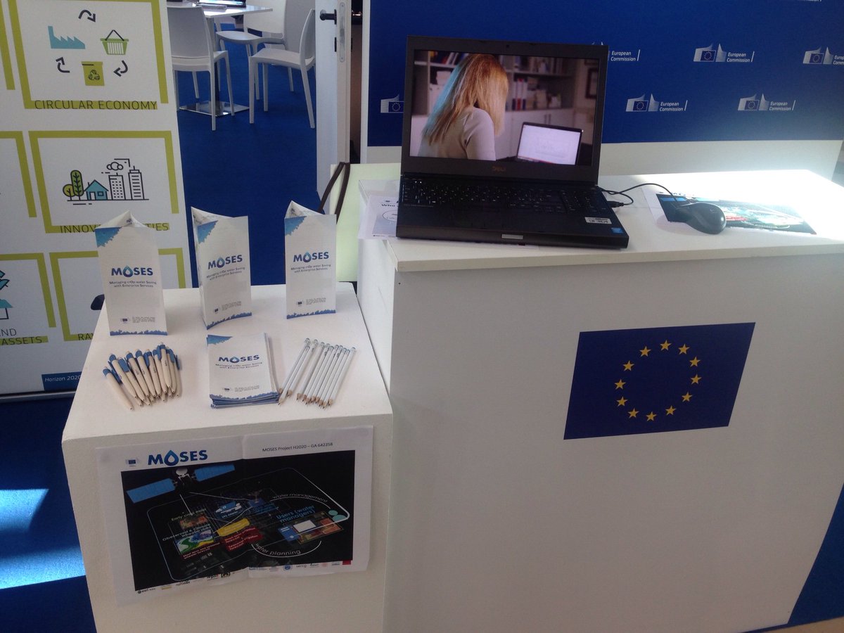 #Moses_H2020 at <a href="/EU_EASME/">EASME - Executive Agency for SMEs</a> stand in #ECOMONDO2018. Come to visit us!