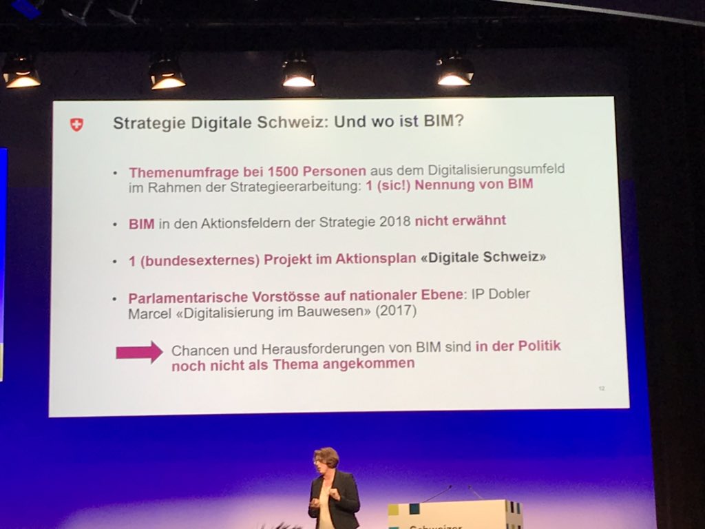 professner's tweet image. BIM isn&apos;t part of the new digital strategy of Switzerland. #chbimkongreas #sabinebrenner #schweizdigital