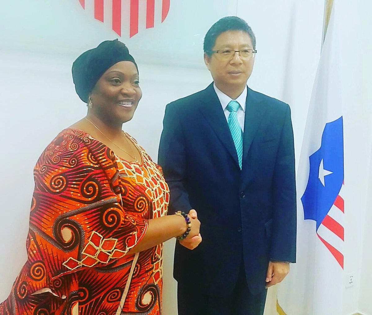 A welcomed courtesy visit to my office by  HE the Ambassador of China. We thank him and his people for their support to the group of 77. The organization under my office for the support of the disabled community in Liberia