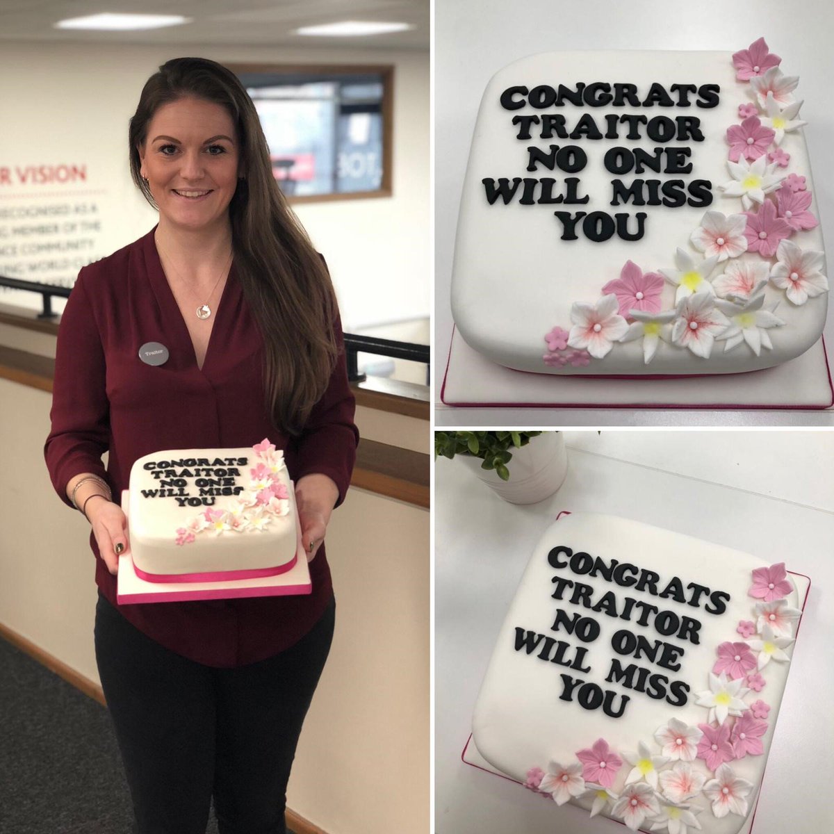 CDS_Defence's tweet photo. Forget the niceties - when you leave @CDS_Defence, we tell you how we really feel! Farewell Eve, despite what the cake says, we will genuinely miss you. Best of luck for the future, we're sure you'll be a great success.
#cake #leavingcake #lastdayatwork #honestcakes #nooffence https://t.co/xqF0vVE5W5