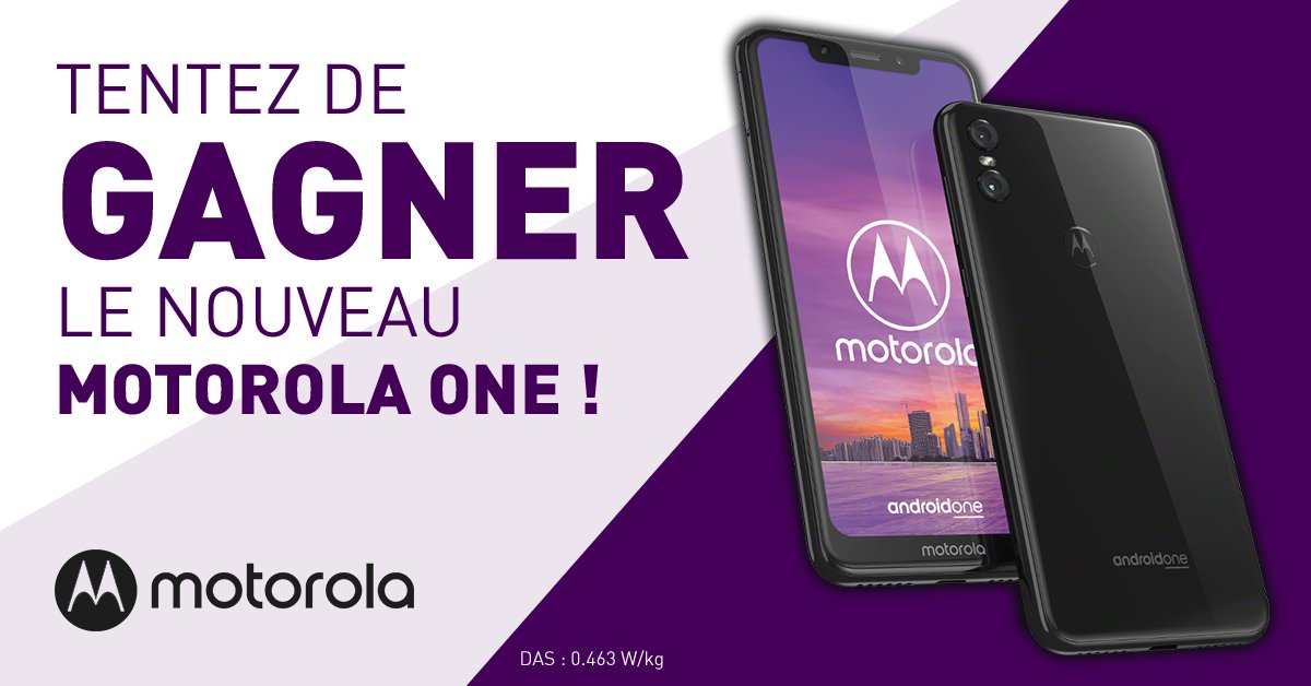 materielnet's tweet photo. 🎁 JEU CONCOURS 🎁 

Tentez de gagner un smartphone #MotorolaOne ! 
Pour participer 👉 RT + Follow @materielnet et @MotorolaFR 

📃 Règlement ➡ https://t.co/Fie6sOrl8G https://t.co/brp2Hnwyrw