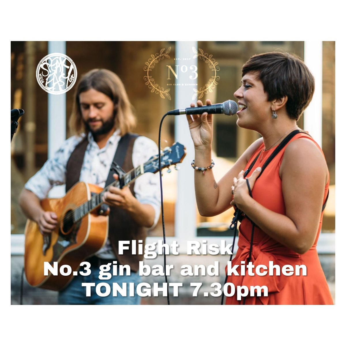 TONIGHT at No.3 Gin Bar and Kitchen from 7.30pm we have the brilliant..... FLIGHT RISK