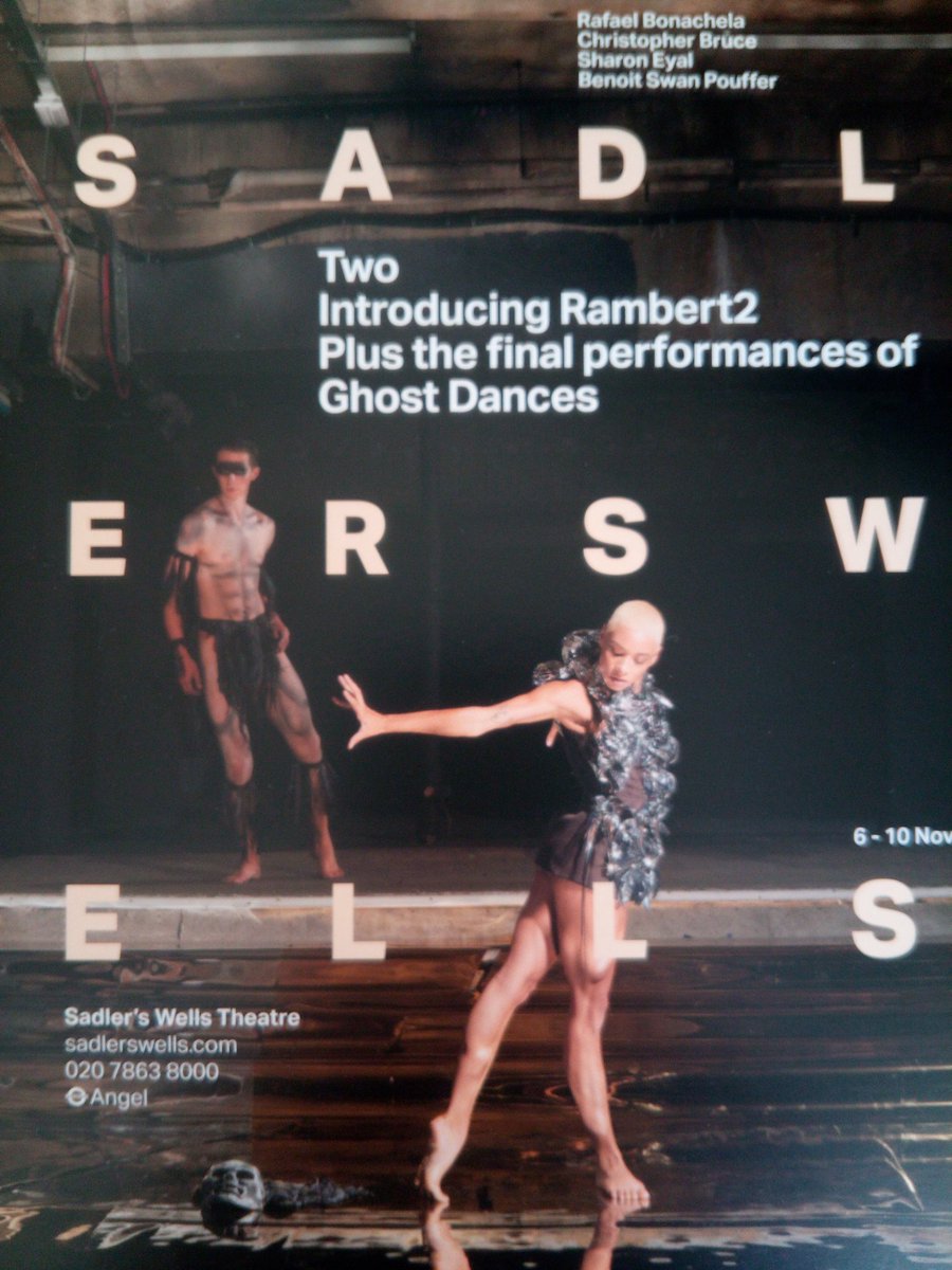 nessfisher's tweet photo. Stunning dancing from the @Rambertdance #Rambert2 new crew & fab to see #GhostDances again @Sadlers_Wells. Really enjoyed the pre show talk with #BenoitSwanPouffer #fabname! #dancefix with @nickyholford https://t.co/SL5UCksbOO