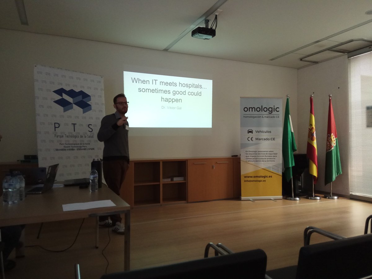 medinbio's tweet photo. La charla especial de Viktor Gál sobre Bioinformática en el Sector Sanitario ameniza como novedad esta II Edición de #MedInBio2018. https://t.co/6Quiu9SpOv