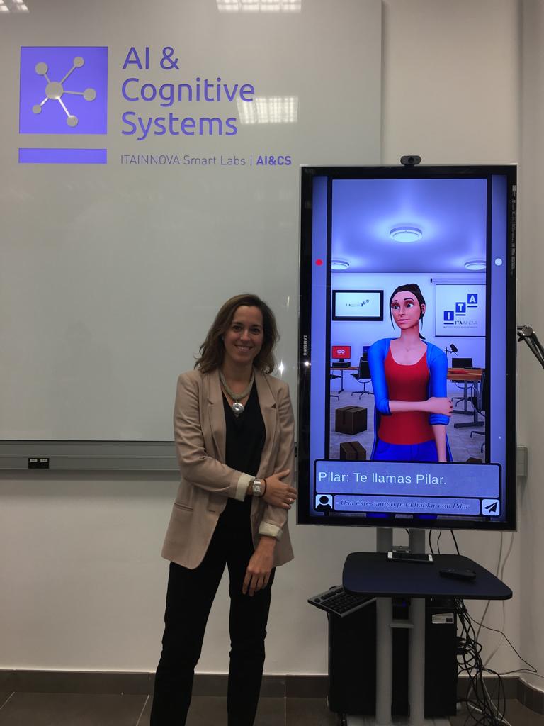 Os presento a mi tocaya Pilar del laboratorio #IA&CognitiveSystems de @ITAINNOVA. Ven y conoce cómo te podemos ayudar #InteligenciaArtificial #civitia2018