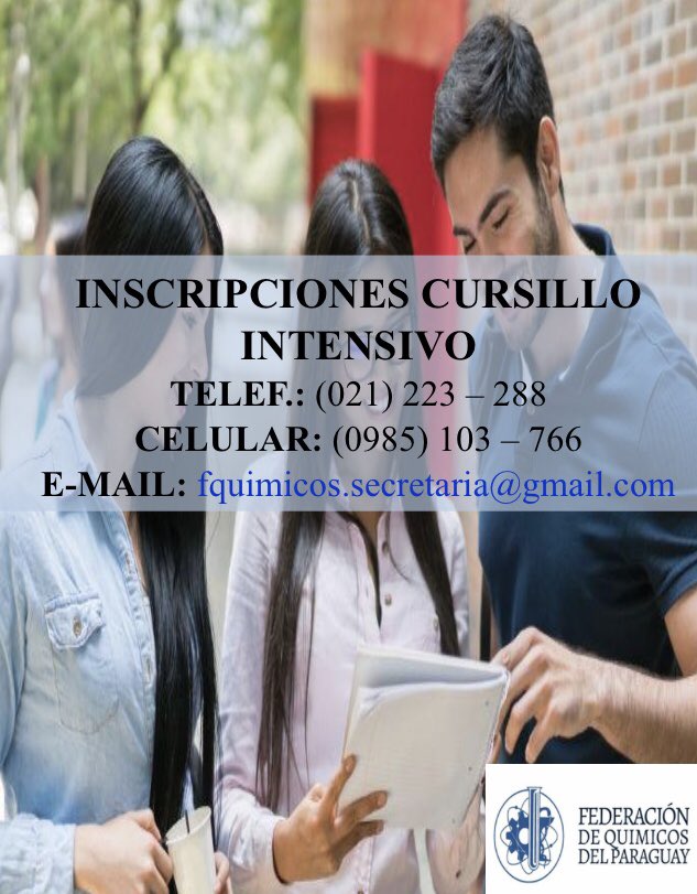 [Estamos a días de iniciar] 
Te dejamos los números a lo que podes comunicarte para realizar tu inscripción y formar parte del CURSILLO INTENSIVO de la FQP.
¿Tenes alguna duda? Comunicate con nosotros !! 
¡Asegurá tu lugar!