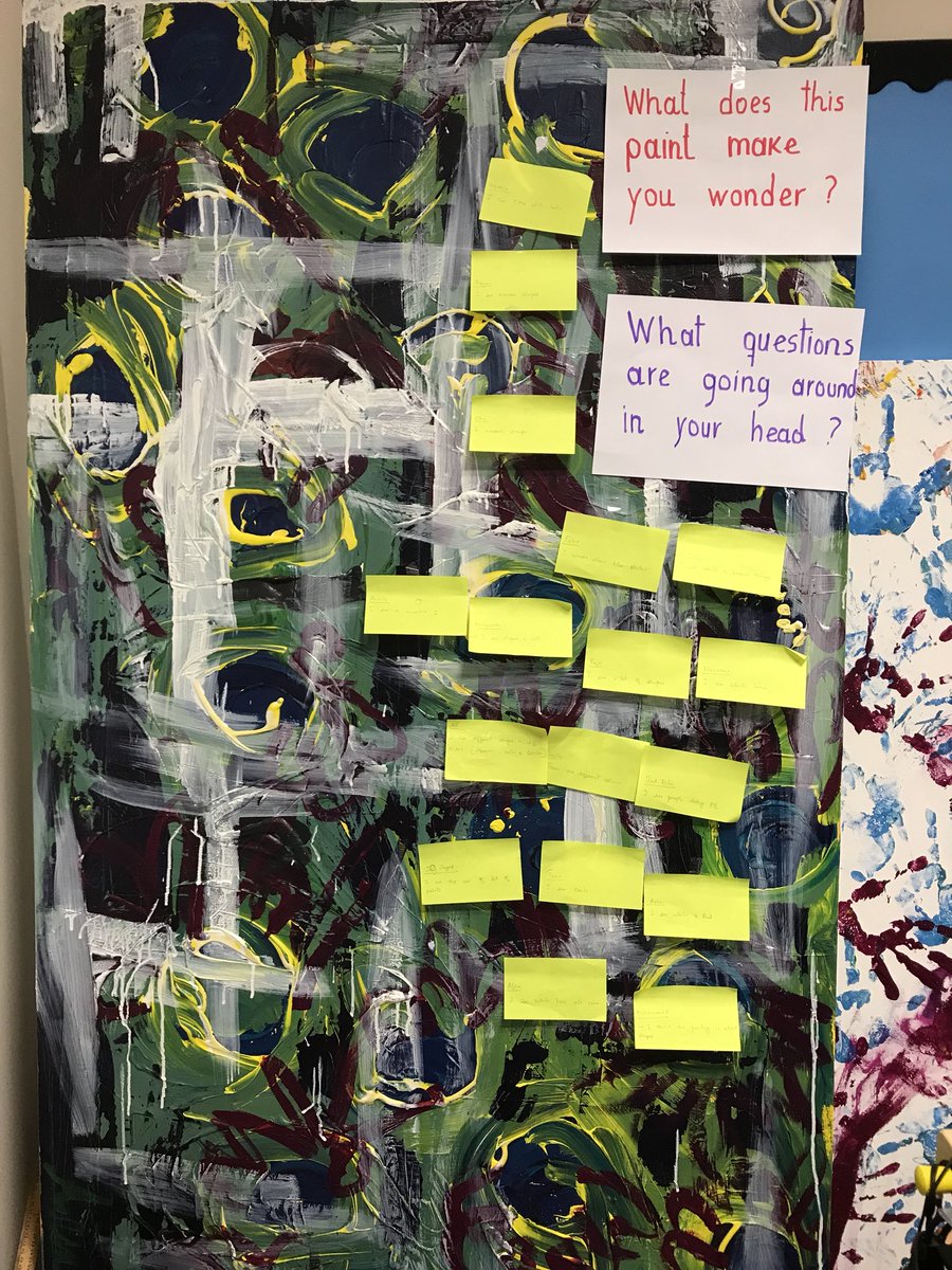SISQdoha's tweet image. Look for Learning @SISQdoha! G1 S’s encouraged to ask wonder questions about this piece of art work during their #howeeexpressourselves #pypIB unit of inquiry #sisqdoha #inquirers #wonderquestions