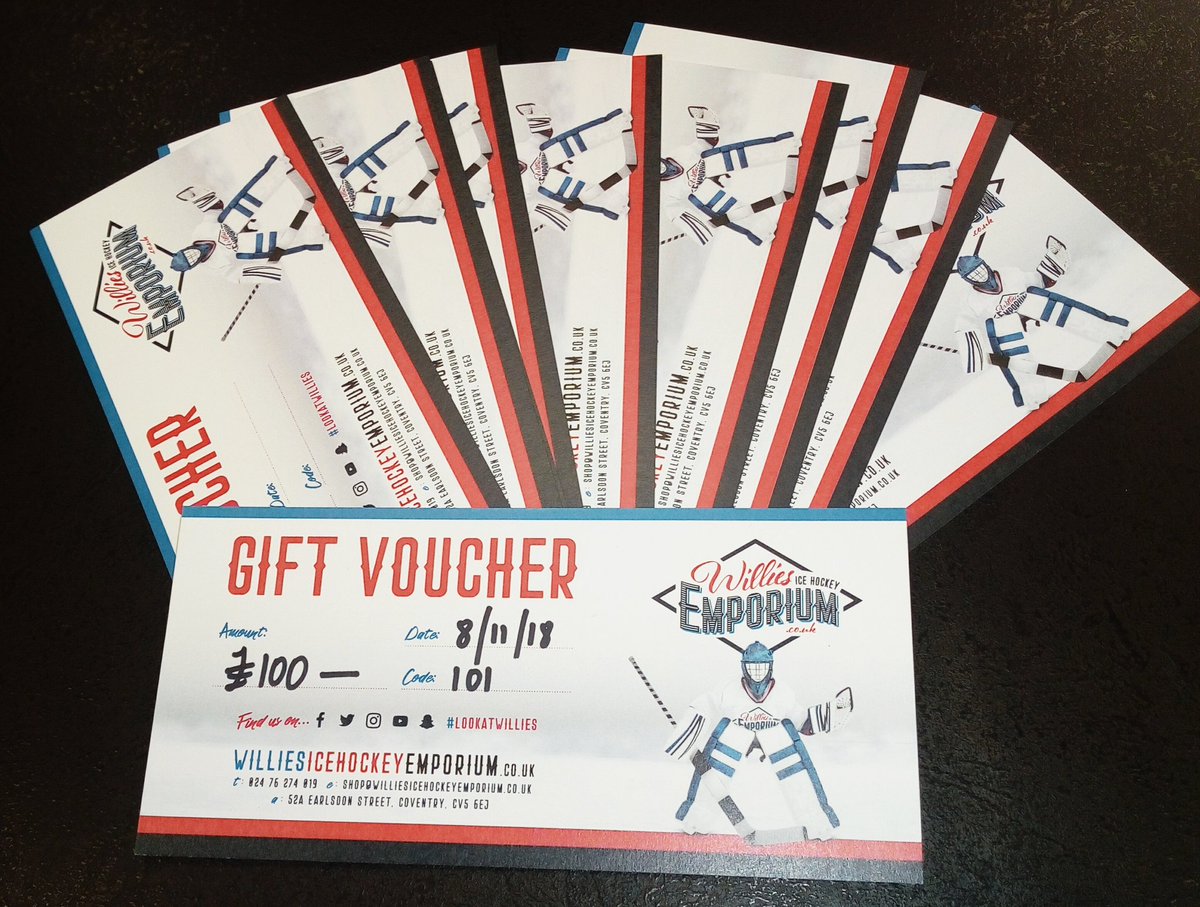 Willies_IHE's tweet image. Got a hockey player or fan you are looking to buy a gift for? Unsure what they like or what will fit them and want to keep it a surprise? Willies has you covered with gift vouchers now available! We can do any denomination of 5 or 10 to suit whatever your budget is!