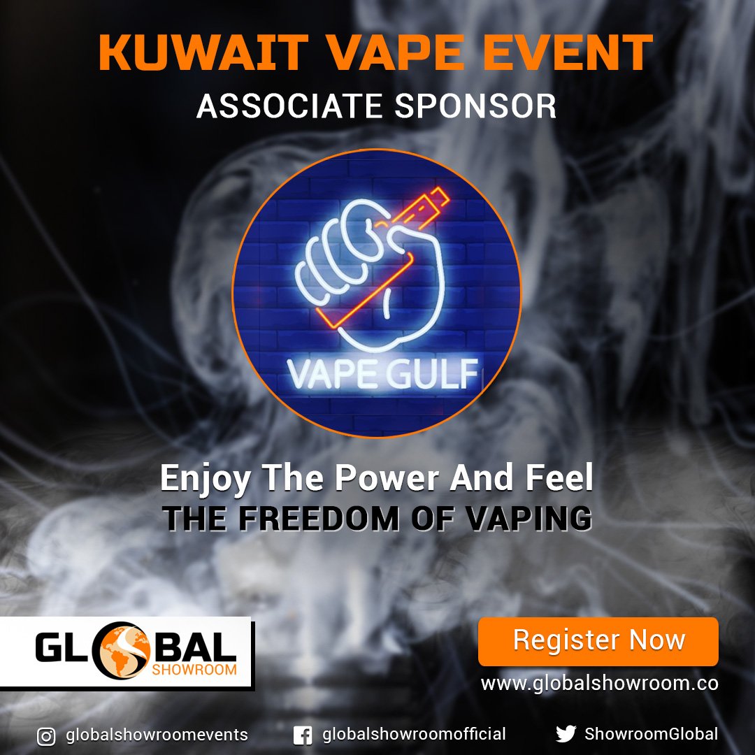 ShowroomGlobal's tweet photo. ✦ Our heartfelt gratitude to VAPE GULF for being our esteemed sponsor at Kuwait Vape Event from 3rd - 5th December 2018. 
#vapecommunity #vapefriends #vape #vapeexpo #vapeexpoevent #vapeshow #vapeshows #vapeexhibition #vapeexhibition2018 #vapeexhibitors #vapeevent #gsk https://t.co/pASbWJUnQ5
