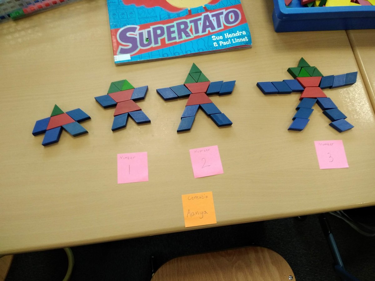 Simon_Gregg's tweet image. Growing shapes, with pattern blocks
#visualpatterns