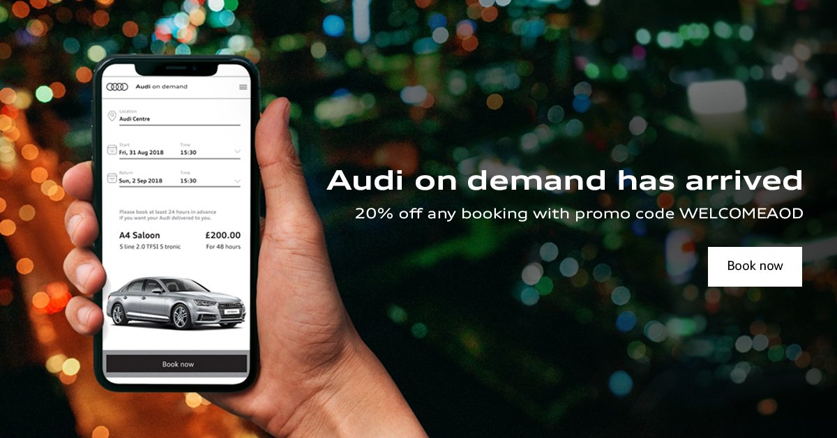 We are really proud to announce that 'Audi on demand' is now available at Bristol Audi. Own the Audi experience from 1-28 days. We are also offering 20% off your first booking until 31st December. Discover more: monmotors.com/news/audi-on-d…