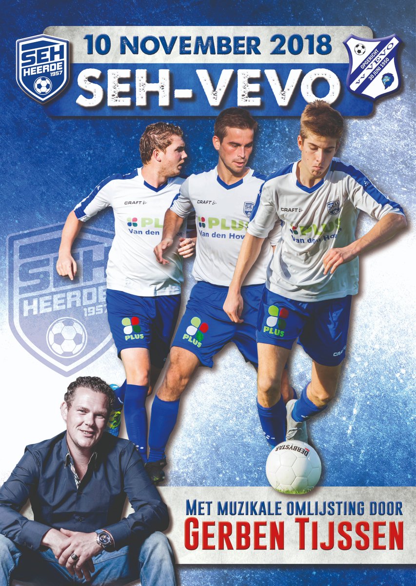 Reminder: Zaterdag SEH - VEVO met na afloop Gerben Tijssen dankzij de Vrienden van SEH! #vvSEH #derby #livemuziek #weeswelkom