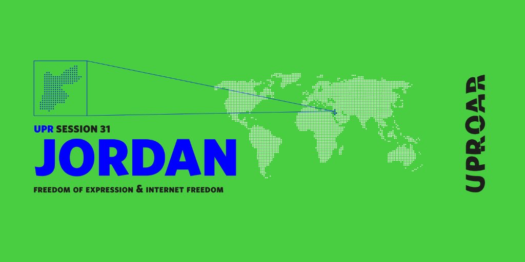 small_media's tweet photo. Some great #digitalrights recommendations made during #UPRJordan just now, inc from Brazil, Iceland, Lithuania, Czechia, Estonia and Canada. We urge #Jordan to accept and implement these recommendations, and to uphold international standards on freedom of expression and privacy. https://t.co/wVGB099eFr