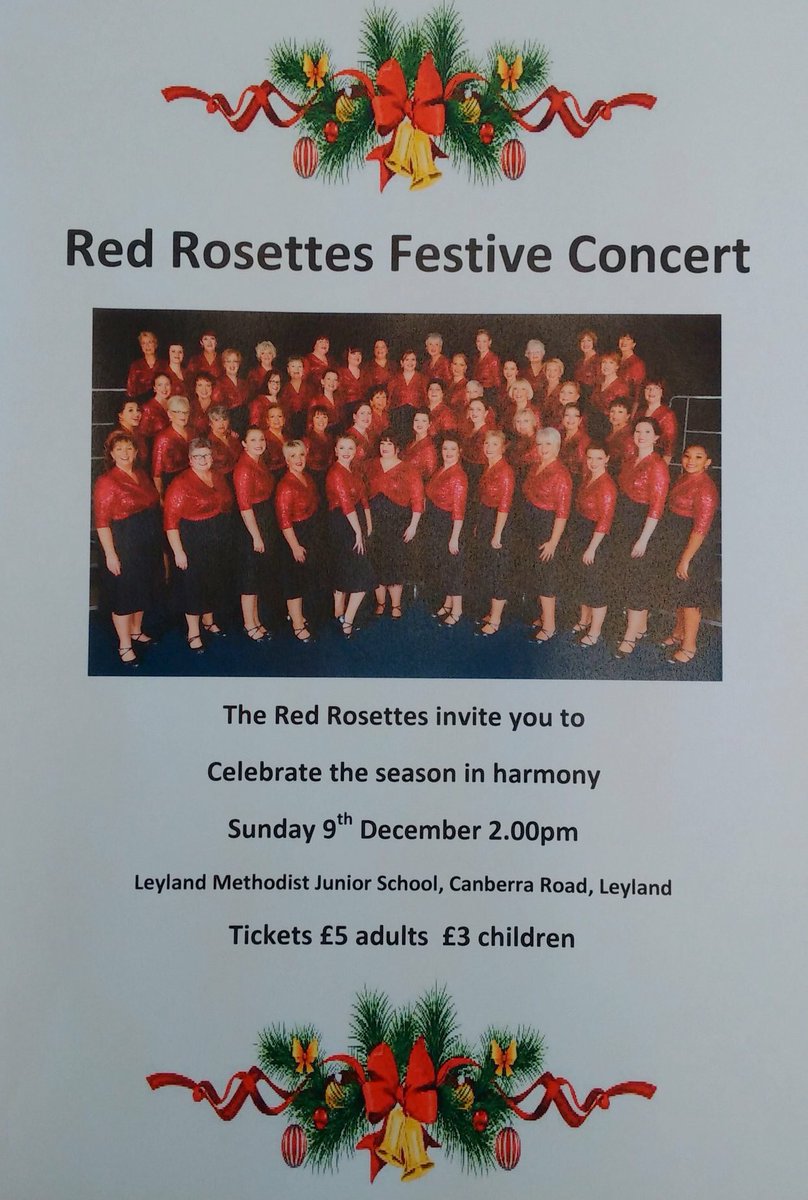 We Red Rosettes are feeling festive already! Hope you’ll join us for this Christmassy concert 🌹☃️🎅🏻