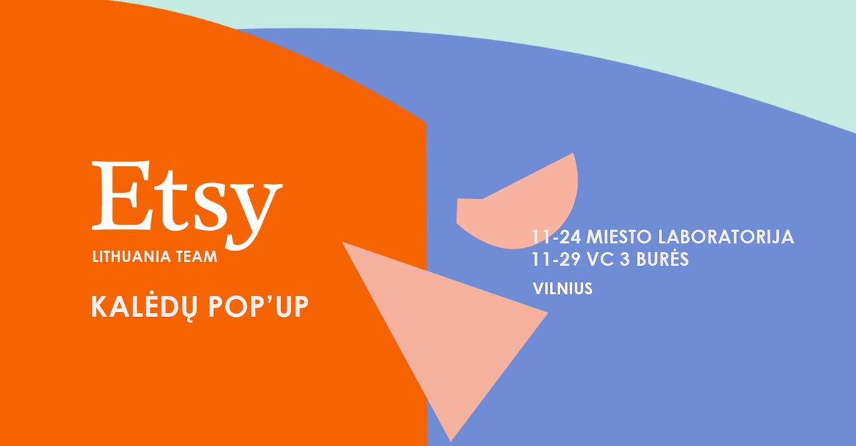 EtsyLithuania's tweet photo. @EtsyLithuania Kalėdų POP'UP jau greitai! 🎄🎄🎄🎄🎄
Lapkričio 24d. Miesto Laboratorija, Vilnius
Lapkričio 29d. VC 3 Burės, Vilnius
Daugiau informacijos - https://t.co/bOFZ3VKF5C
#vilnius #kaledos #etsy https://t.co/Ihxcm1IZk5