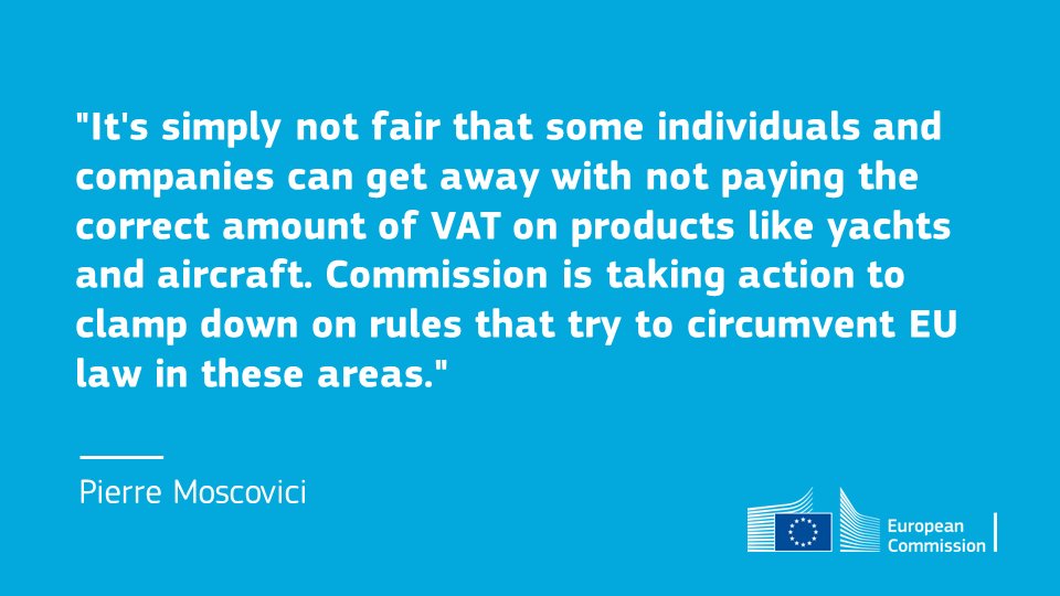 EU_Taxud's tweet photo. We have stepped up our agenda to tackle #taxavoidance in the yacht and aircraft sectors by implementing infringement proceedings on tax breaks being applied in the pleasure craft industries of Italy and the Isle of Man.

https://t.co/HPJxCvSv67 https://t.co/GEsh3G8Hta