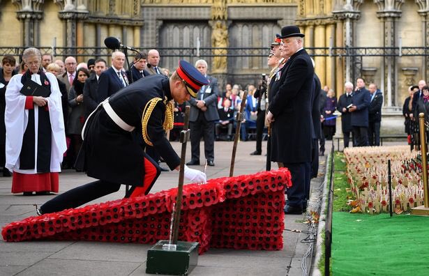 The Duke of Sussex laid a cross in a poignant tribute to those who lost their lives in the devastating conflict. #FieldOfRemembrance