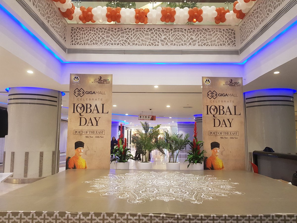 TheGigaMall's tweet photo. All set to go for Iqbal Day celebrations at Giga Mall.
Join us to pay tribute to Muffakir-e-Pakistan, participate in various activities and get the chance to win amzaing gifts from Giga Mall.
#GigaMall #GigaGroup #Alghurairgiga #Giga #IqbaDay #IqbalDayCelebrations #GigaMallEvents https://t.co/kMtIBevzsC