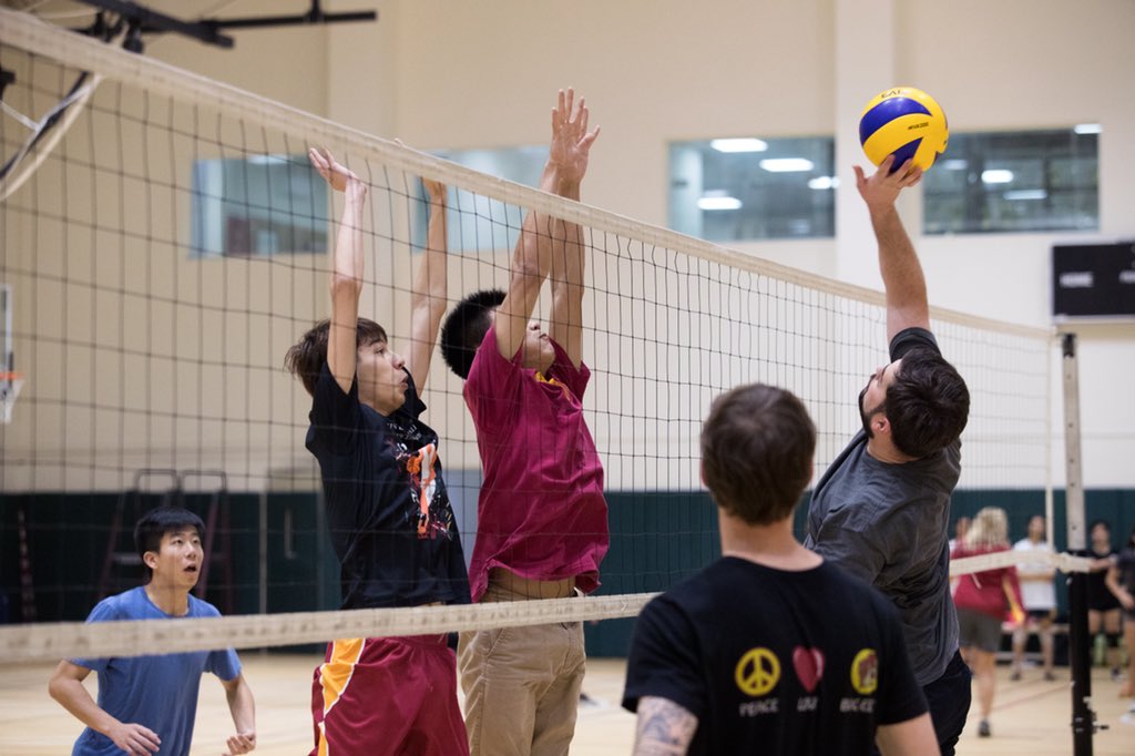 ncpa_china's tweet photo. #pulaoproud  Our volleyball teams were playing friendly games with teachers! https://t.co/yD8vzy2OTl