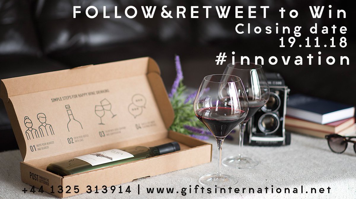 Here we go again with correct date! You have until midnight 19th Nov to be in with a chance. #giveaway #Innovation  Simply FOLLOW and RETWEET to be in with a chance to #WIN this Fabulous Eco Friendly #Wine UK res, over 18's only.  T&amp;C's apply giftsinternational.net/products/austr… …
