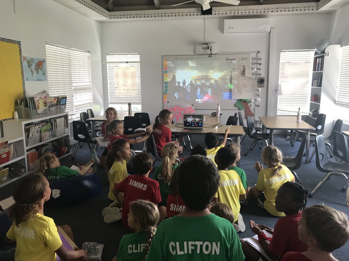 Grade 3 at @LyfordSchool connected with Mr Odell’s Gr 4 class in Nebraska. Learned about access to resources in their country and state. Thanks for learning together with us @suituptoteach  #Ibpyp #internationalmindedness #globalaccess #sharingtheplanet