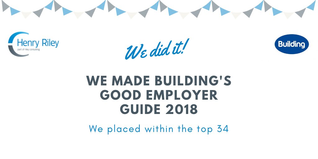 TSARiley's tweet image. We are over the moon to announce we've made it into @BuildingNews 's #GoodEmployerGuide 2018, placing within the top 34. Read a little more about this here &amp;gt; bit.ly/2D9o9iP #constructionconsultancy #wedidit #LifeofRiley
