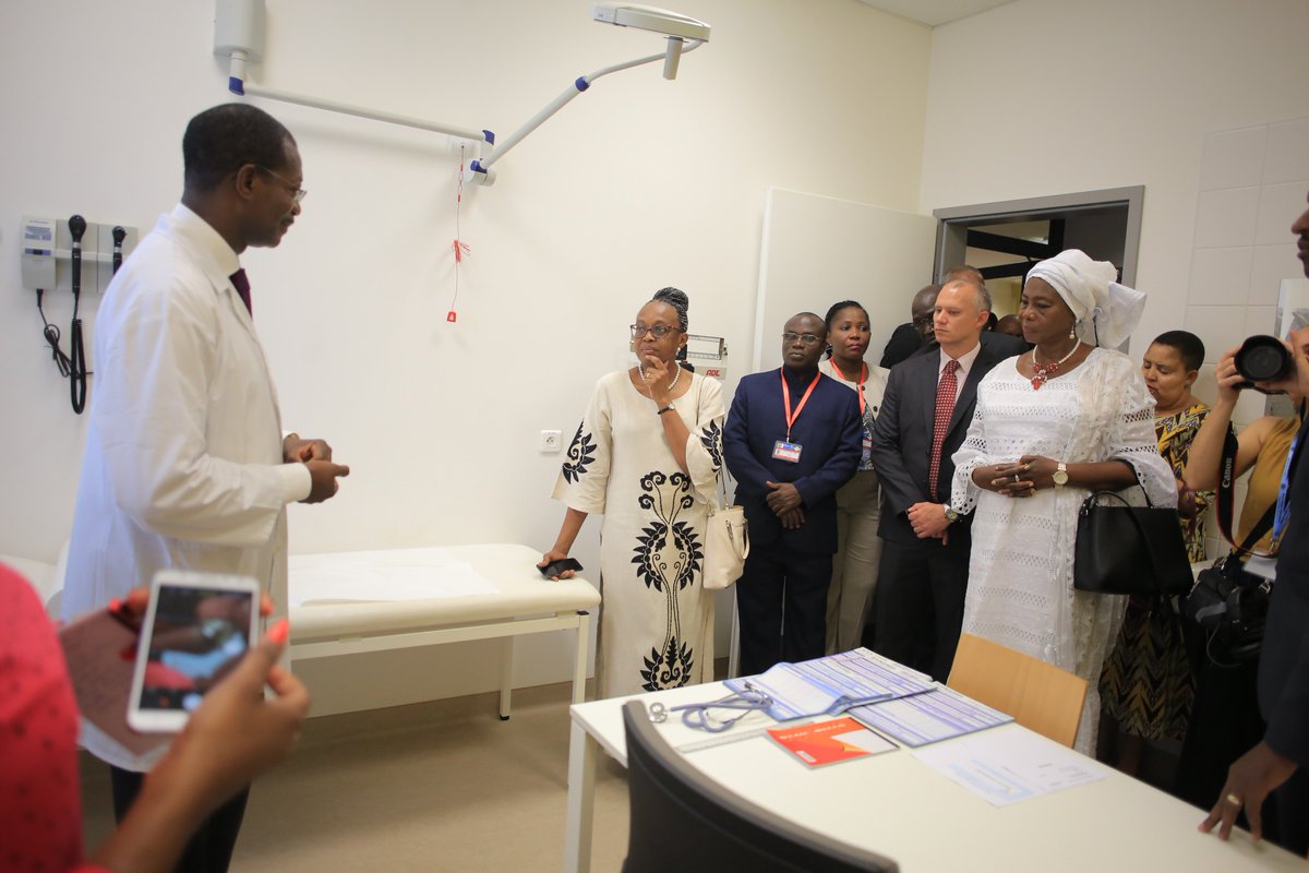MoetiTshidi's tweet photo. The innovations that the Centre Hospitalier Universitaire Mère-Enfant de la Fondation Jeanne Ebori in Libreville have put in place are impressive. I was glad to see the exchange of ideas between Ministers of Health during the visit hosted by Denise Mekam'ne, M of Health of Gabon. https://t.co/KizvzwLgpQ