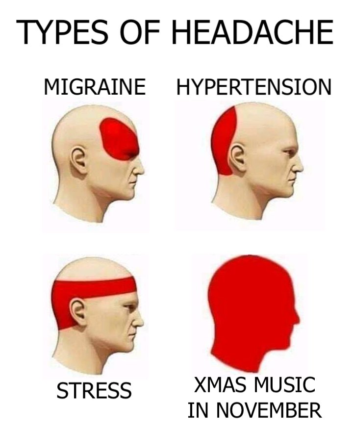 weareghosted's tweet photo. Anyone else feel a headache coming on? 😑 #OverXmasAlready https://t.co/Ib35f7HCtn