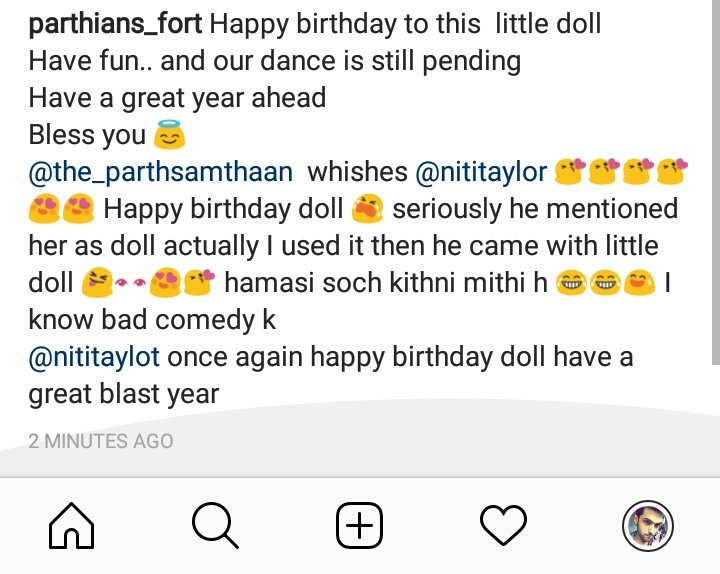 parthians_fort's tweet photo. Happieeeeee birthday once again @niti_taylor doll πππππ
@LaghateParth
May God bless you with all happiness @LaghateParth
ππ #parthsamthaanTNstalkers #parthiansfort #adminyoni #ParthSamthaan #manan #kyys4onvoot #kaisiyehyariyaan https://t.co/xytzaXMROp