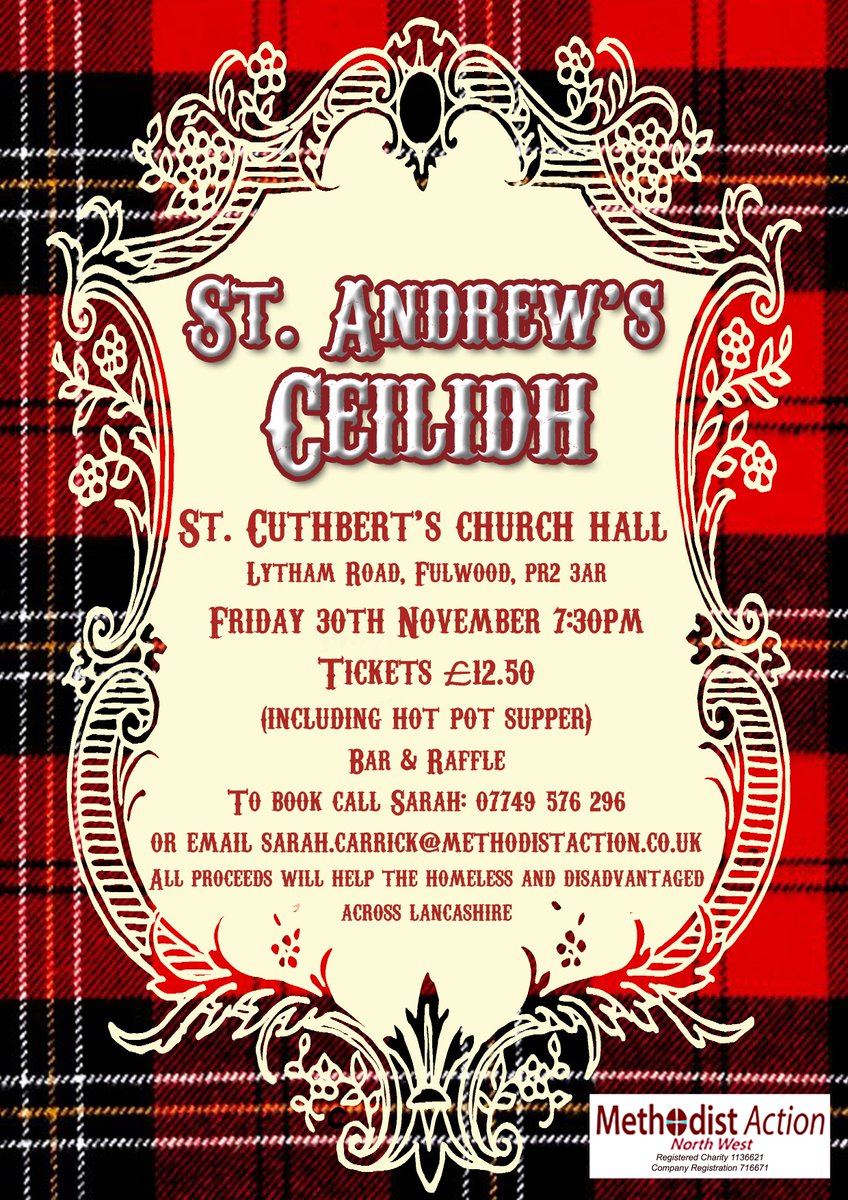 MethodistAction's tweet photo. #Ceilidh #Preston #Lancashire #whatson #StAndrewsDay #Dancing #ThursdayMotivation #charity #homelessness @leponline @blogpreston https://t.co/4tbZtSxq9L